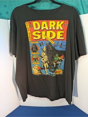 Star Wars Dark Side Graphic Tee - Black Vintage Comic Style
